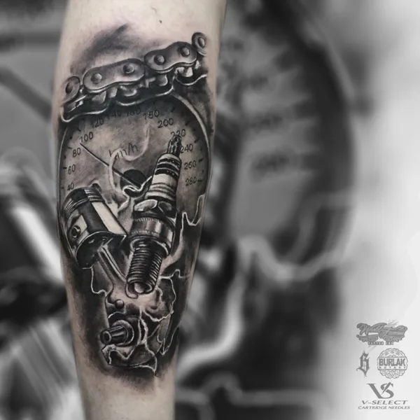 Graphic tattoo by Михаил Гуров in Кременки