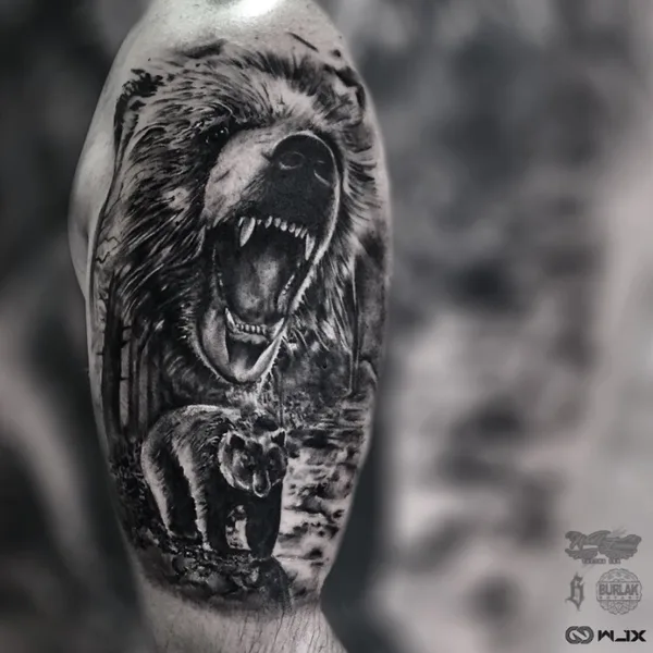 Graphic tattoo by Михаил Гуров in Кременки