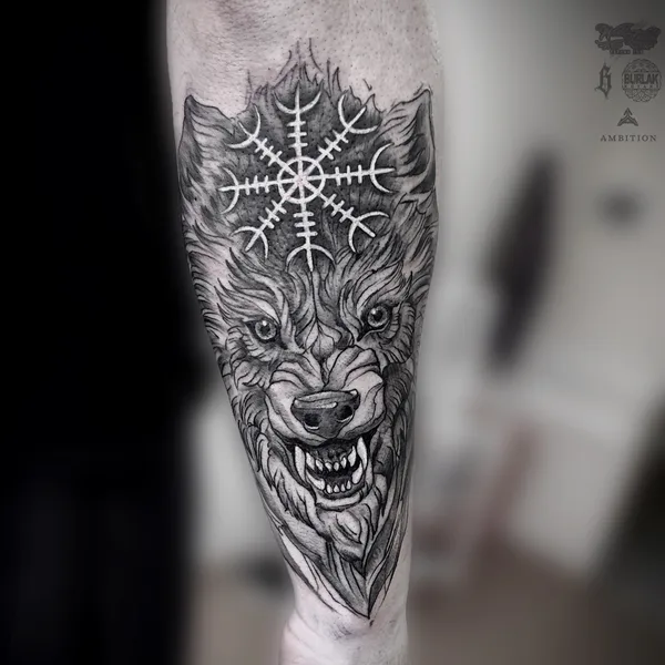 Graphic tattoo by Михаил Гуров in Кременки