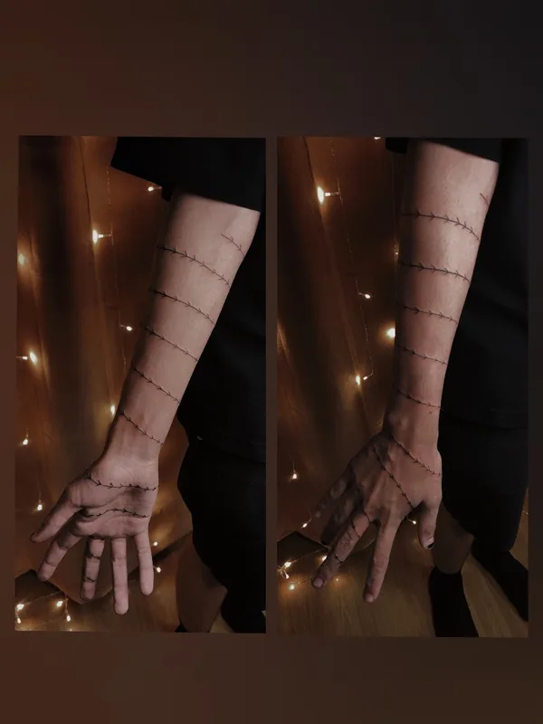 black linework татуировка на forearm #58997 | Тату мастер Марина Баймакова 