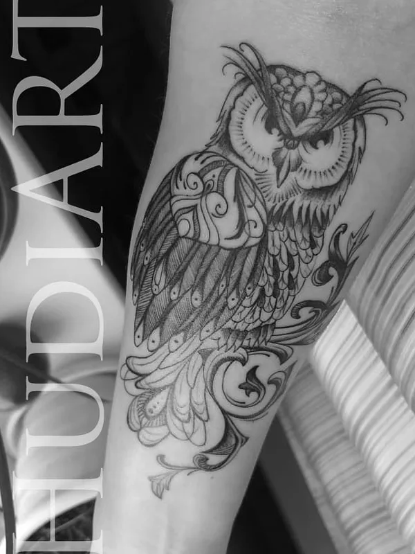 black and grey blackwork татуировка на forearm #37853 | Тату мастер HudiART