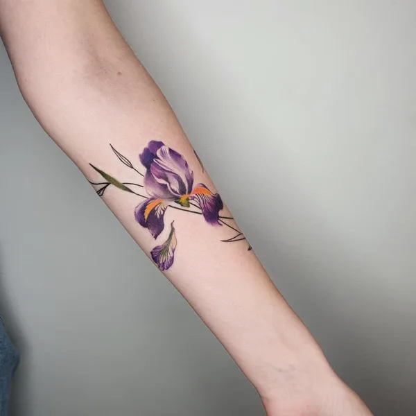 Watercolor tattoo by Vanesa Surtkova in Bergen