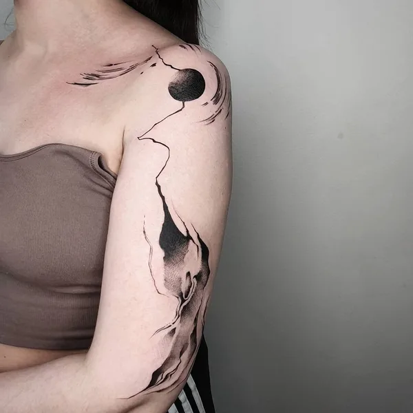 Watercolor tattoo by Vanesa Surtkova in Bergen