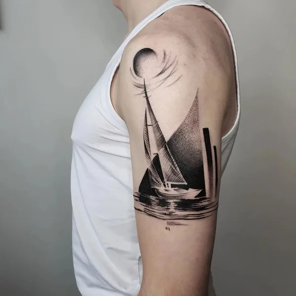 Watercolor tattoo by Vanesa Surtkova in Bergen