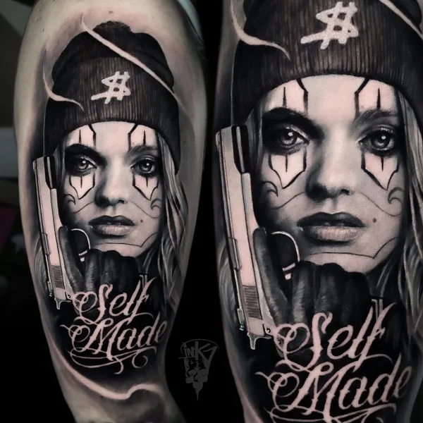 Портретная tattoo by Aleksander Lien in Tønsberg