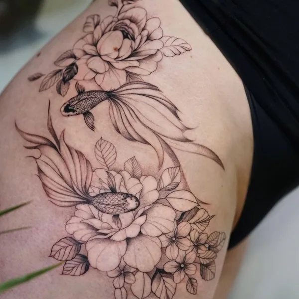 Fine Line tattoo by Daira Pukite in Oslo