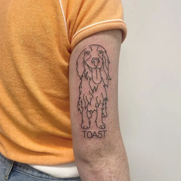 Лайнворк tattoo by Curt Montgomery in Toronto