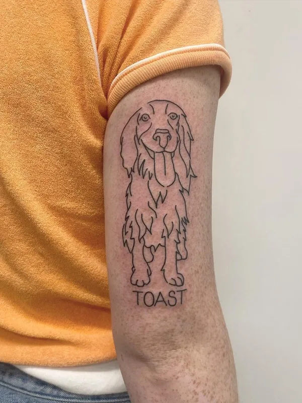 Linework tattoo by Curt Montgomery in Toronto