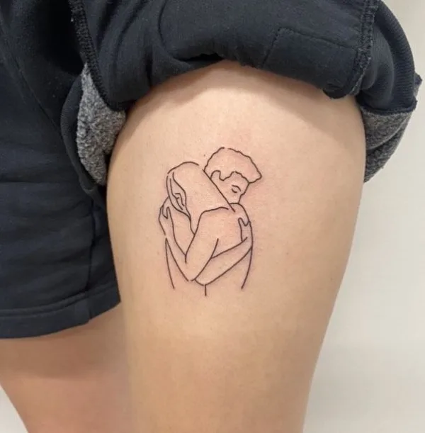Linework tattoo by Curt Montgomery in Toronto