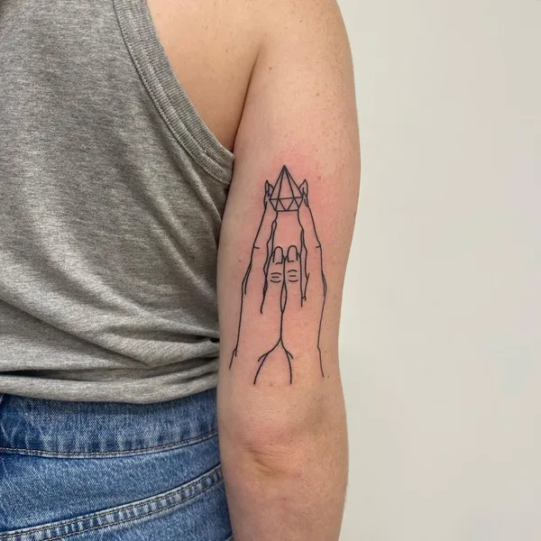 Лайнворк tattoo by Curt Montgomery in Toronto