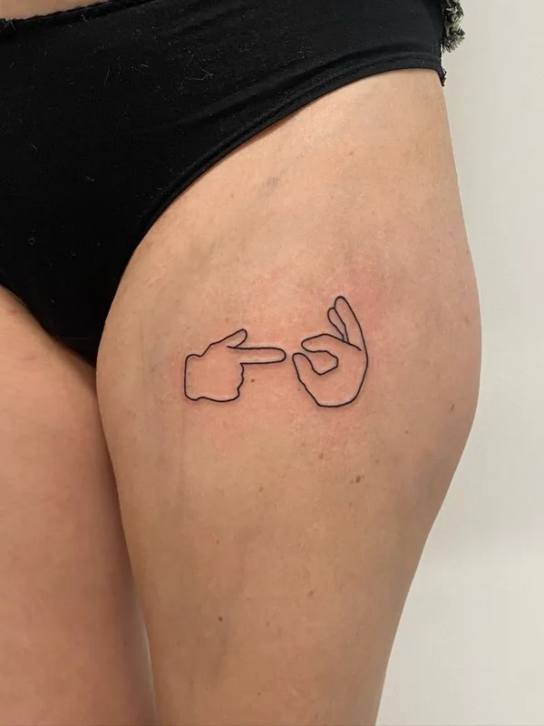 Linework tattoo by Curt Montgomery in Toronto