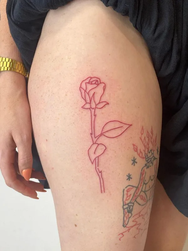 Linework tattoo by Curt Montgomery in Toronto
