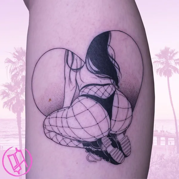 Fine Line tattoo by Sad Amish Tattooer in Los Angeles