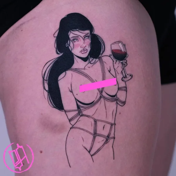 Fine Line tattoo by Sad Amish Tattooer in Los Angeles