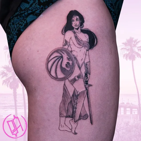 Fine Line tattoo by Sad Amish Tattooer in Los Angeles
