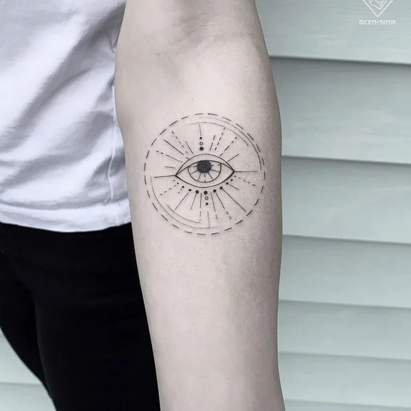 Linework tattoo by Bicem Sinik in New York City
