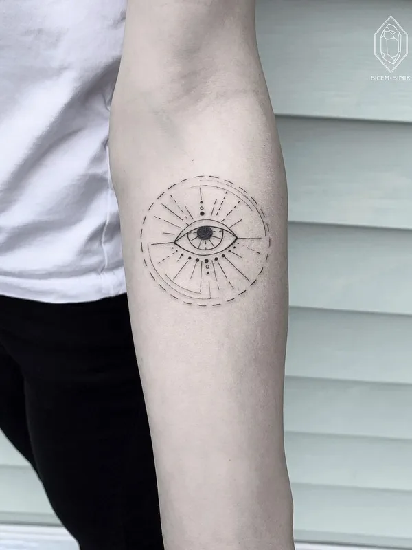 black linework татуировка на forearm #43266 | Тату мастер Bicem Sinik