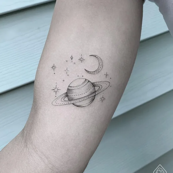 Linework tattoo by Bicem Sinik in New York City