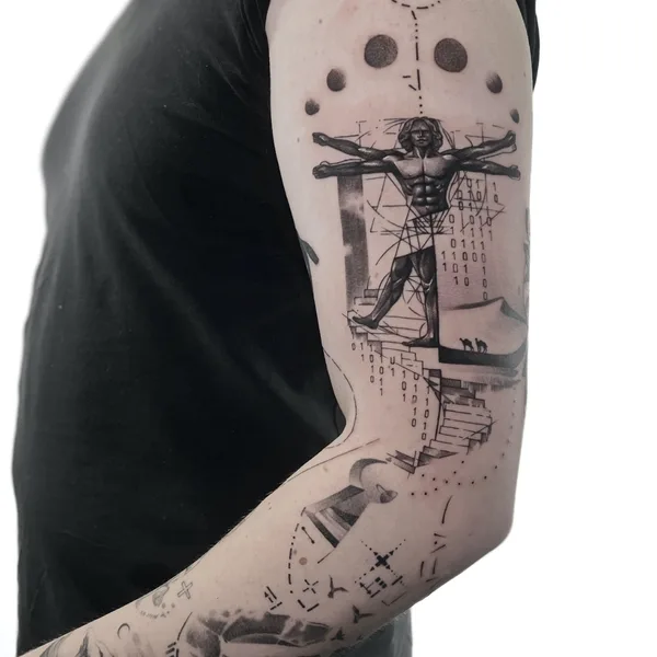 Graphic tattoo by Марк Друщенко in Moscow