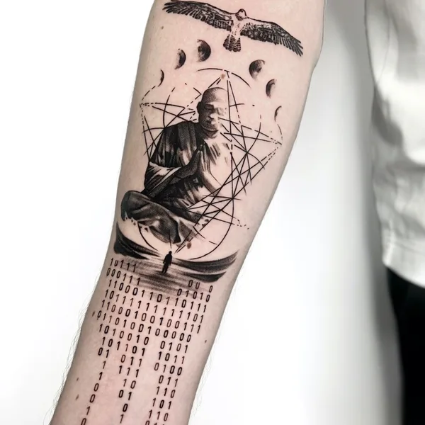 Graphic tattoo by Марк Друщенко in Moscow
