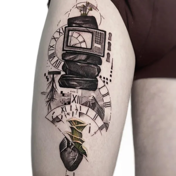 Graphic tattoo by Марк Друщенко in Moscow