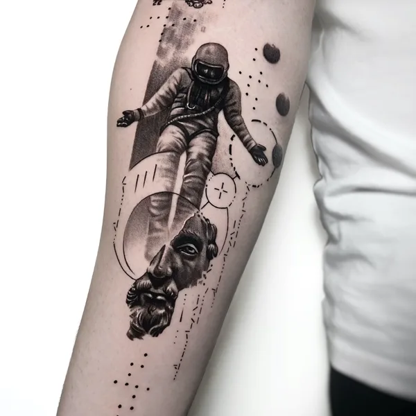 Graphic tattoo by Марк Друщенко in Moscow