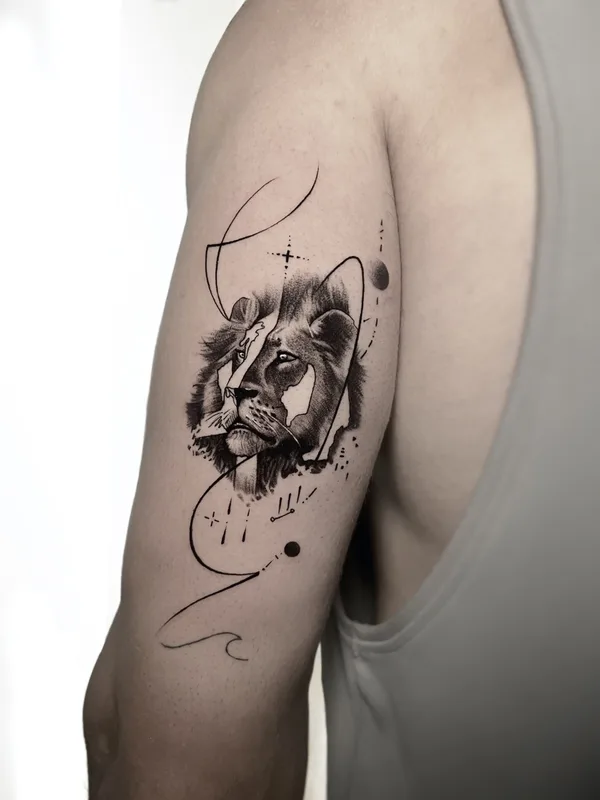 black and grey black and grey 타투 부위 upper arm #59813 | 타투이스트 Марк Друщенко