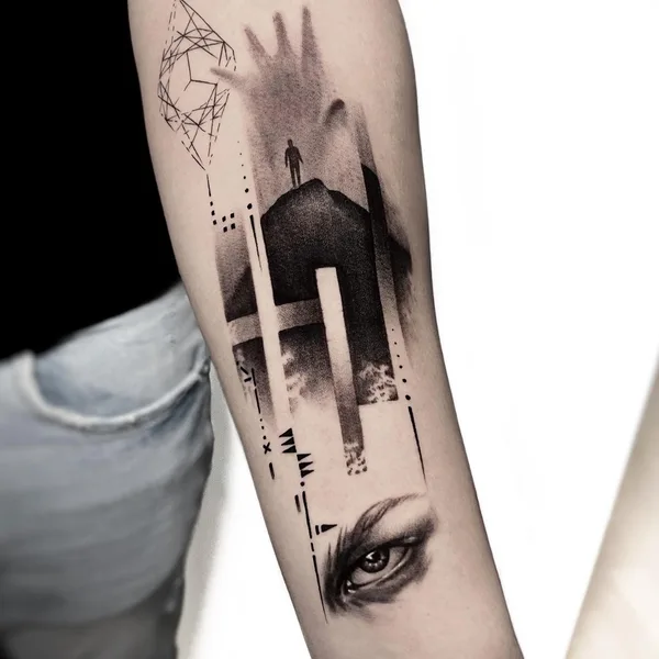 Graphic tattoo by Марк Друщенко in Moscow