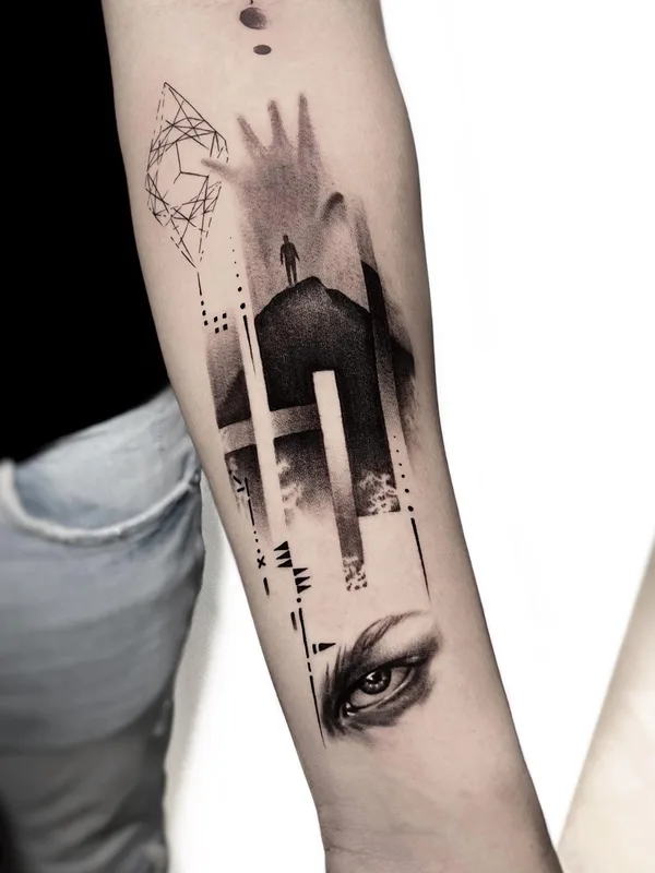 black and grey blackwork 타투 부위 forearm #59814 | 타투이스트 Марк Друщенко