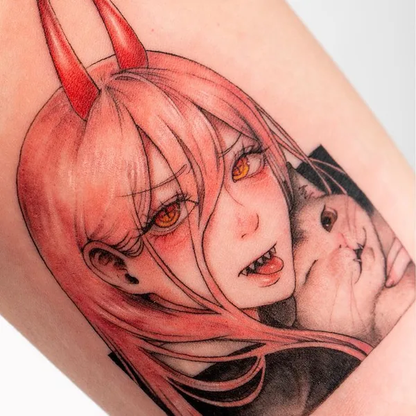 Anime tattoo by Domi Lee in Busan