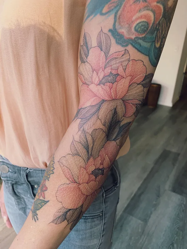 female color botanic 타투 부위 forearm #34044 | 타투이스트 Екатерина Nora Ink Алексеева