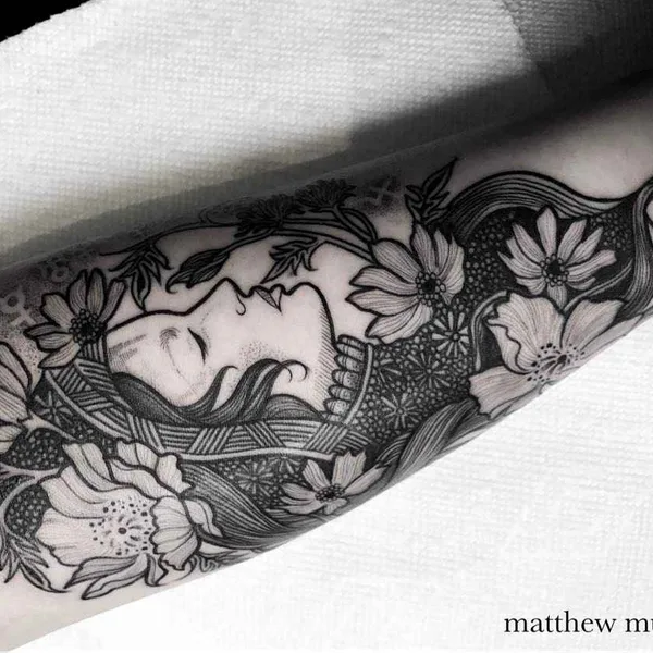 Neo Traditional tattoo by Matthew Murray in Salem