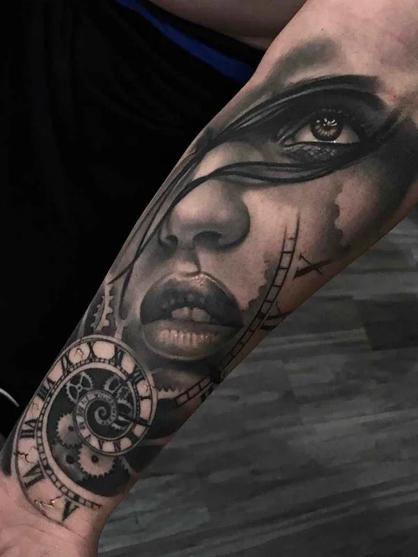 black and grey realism татуировка на forearm #14079 | Тату мастер Alejandro Mazakre