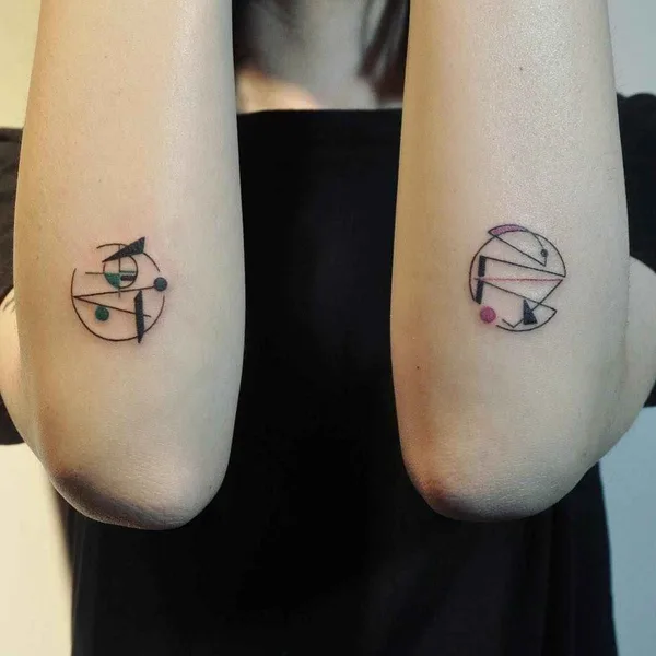 Geometric tattoo by Hill in Taipei