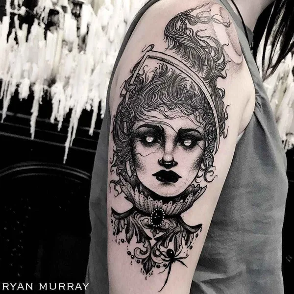 Neo Traditional tattoo by Ryan Murray in Salem