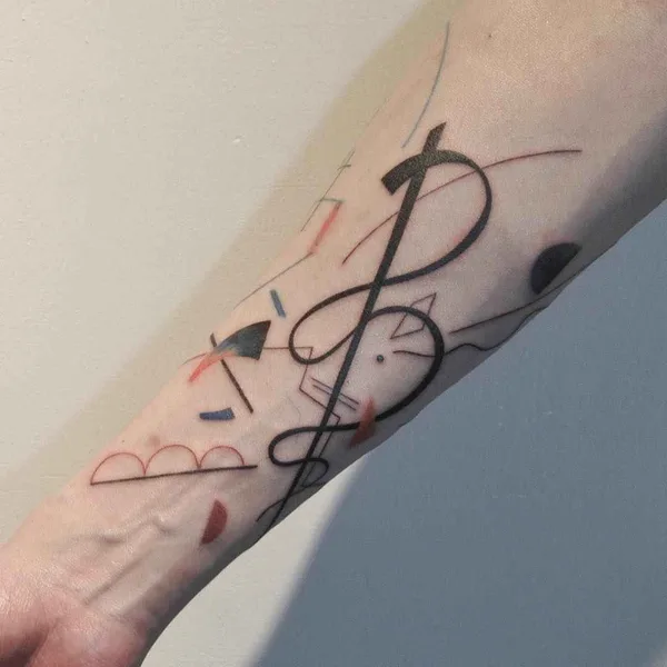 Geometric tattoo by Hill in Taipei