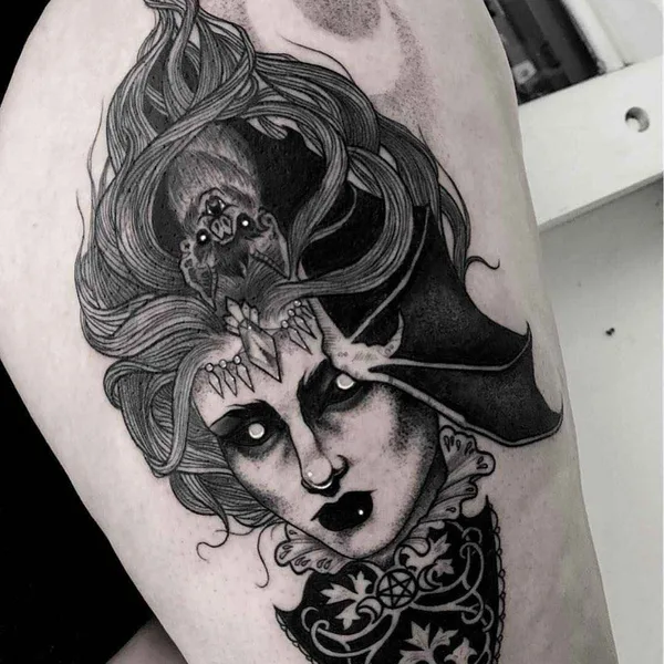Neo Traditional tattoo by Matthew Murray in Salem