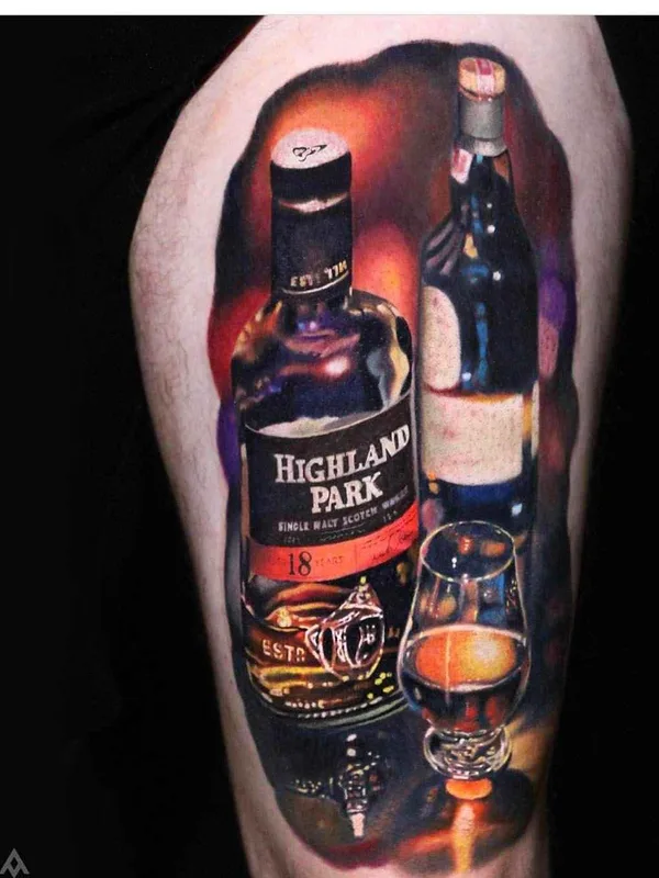 color realism tattoo auf thigh #12055 | Tätowierer Luka Lajoie