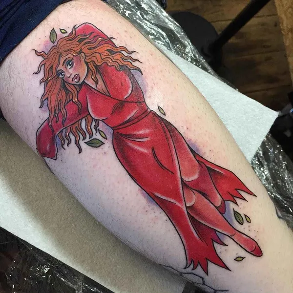 New School tattoo by Lucy Blue