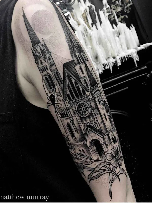 black and grey blackwork tatuaje en forearm #10606 | Tatuador Matthew Murray