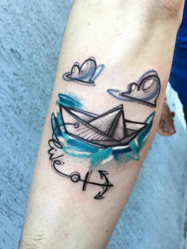 color sketch tatouage sur forearm #10648 | Artiste tatoueur Luca Testadiferro