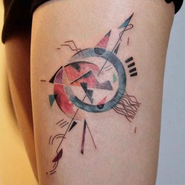 Geometric tattoo by Hill in Taipei