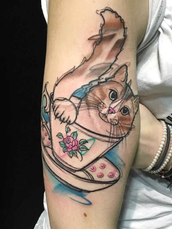 color illustrative tatouage sur forearm #10650 | Artiste tatoueur Luca Testadiferro