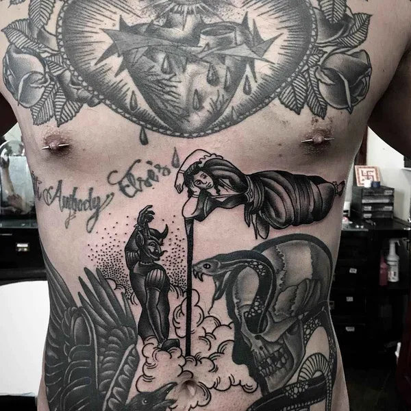 Dotwork tattoo by Pietro Sedda in Cagliari