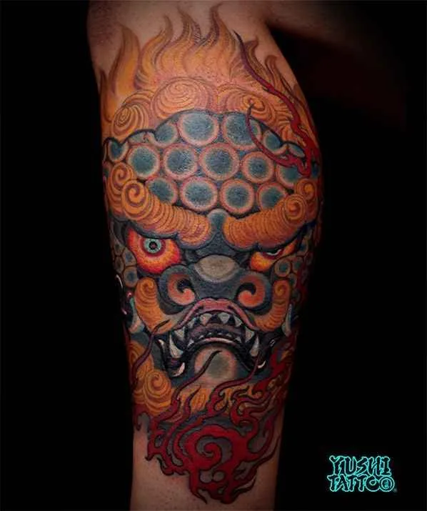 color japanese tattoo auf thigh #16283 | Tätowierer Yushi