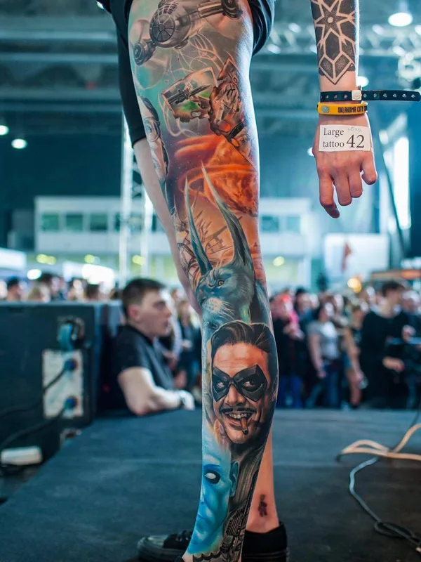 color realism татуировка на full leg #25947 | Тату мастер Анжелика Карташева