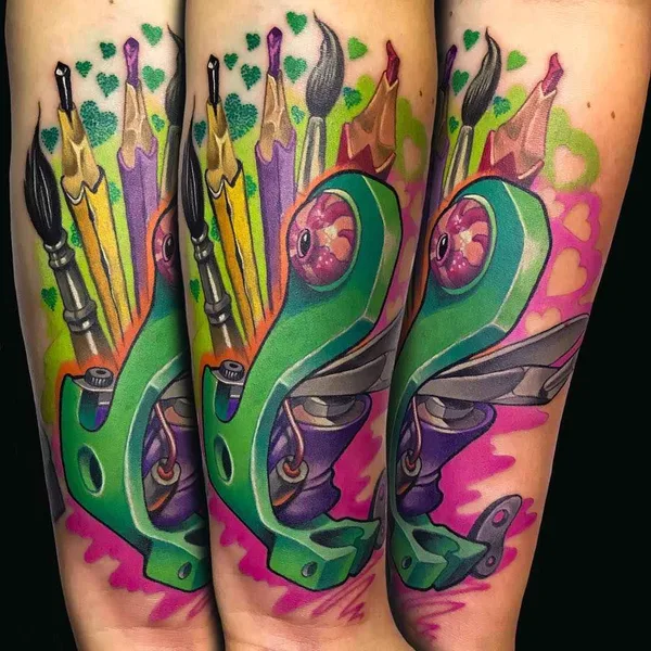 New School tattoo by Andrea (Antikorpo) Lanzi in Orzinuovi
