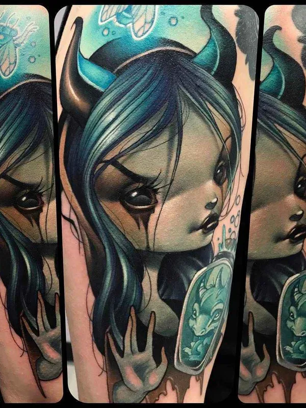 color illustrative Tatuaggio su forearm #13345 | Tatuatore Kelly Doty