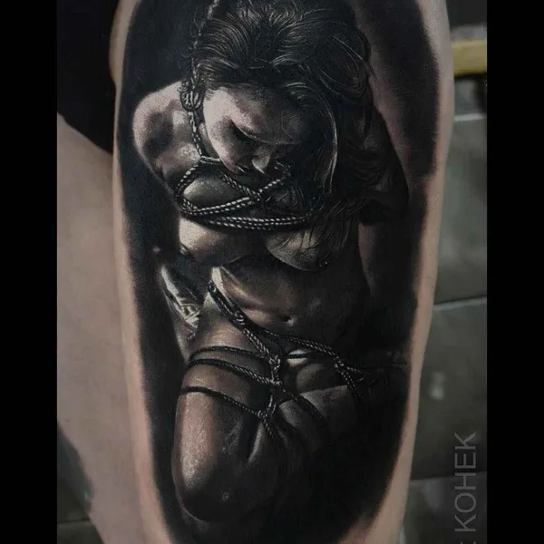 Horror tattoo by Eliot Kohek in Annecy