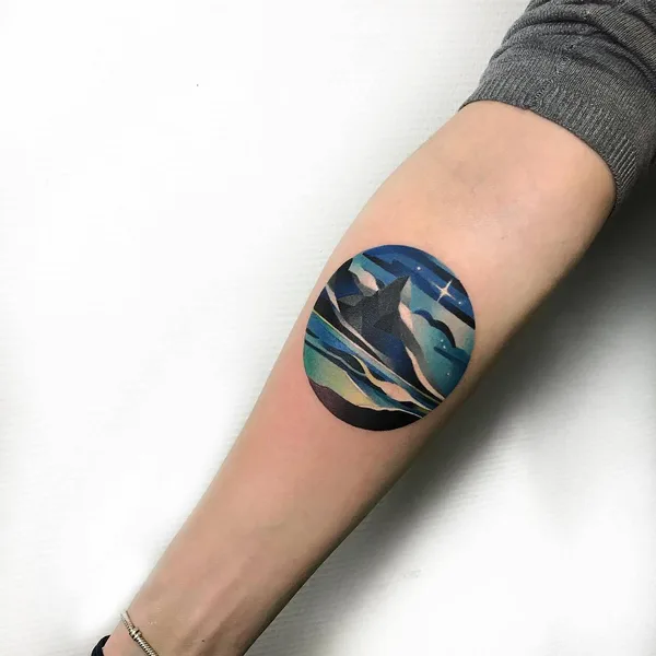 Watercolor tattoo by Наталья Сажина in Moscow